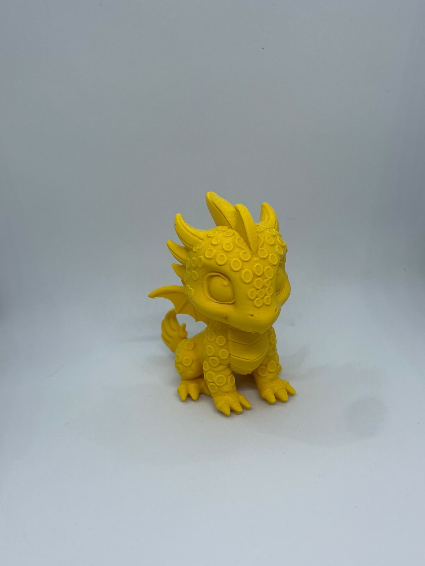 Sarı Sevimli Ejderha 3D Baskı Figürü