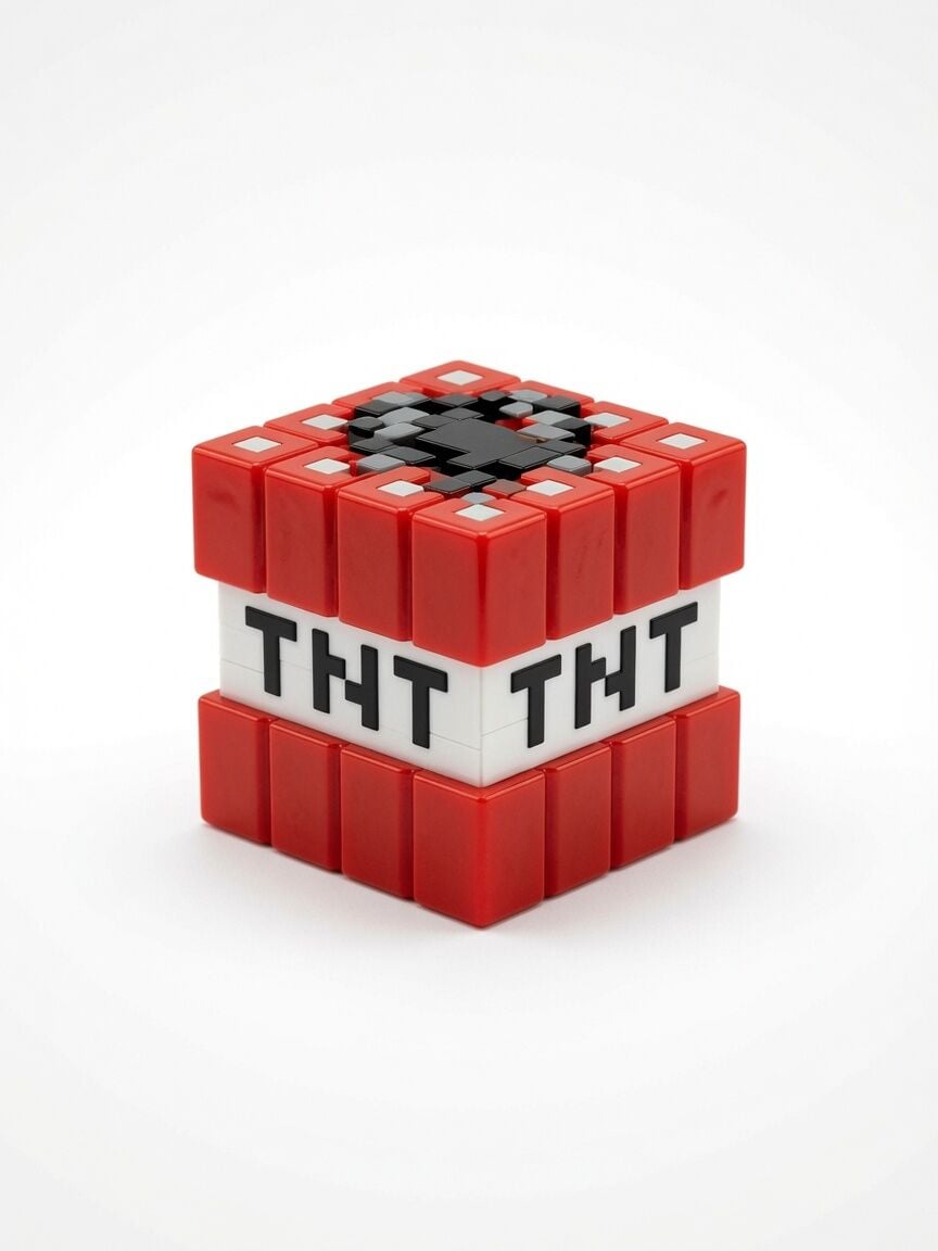 Switchli TNT Küp Anahtarlık – Oyun Temalı 3D Baskı Anahtarlık
